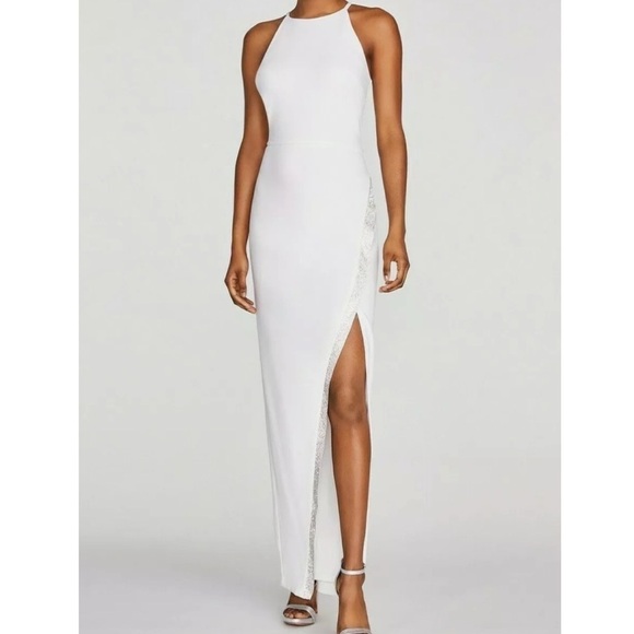 BCX Dresses & Skirts - Macy’s rhinestone side slit maxi dress nwot